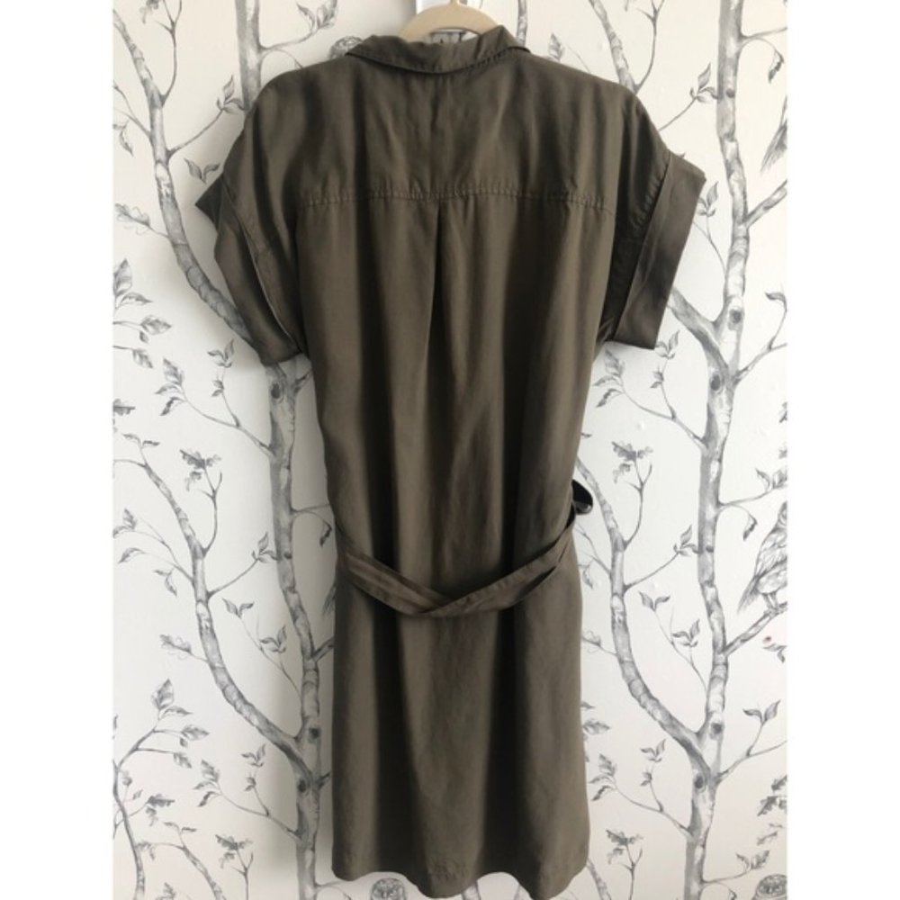 THREAD & SUPPLY Olive Shirt Dress - Size MEDIUM - Picture 2 of 5